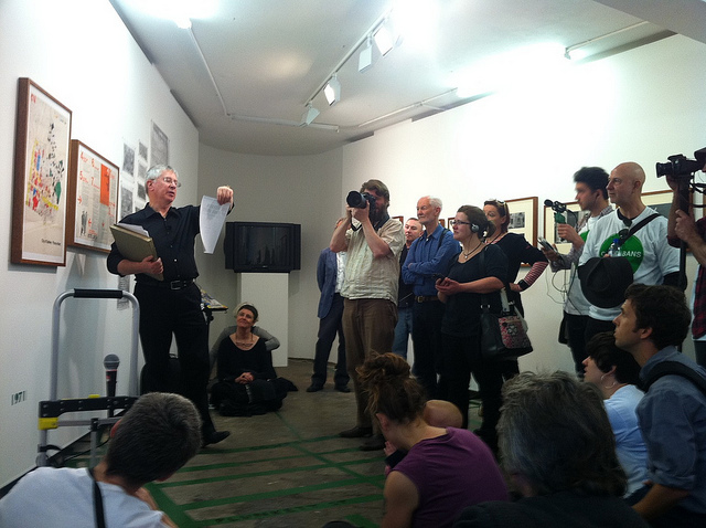 At the Green Bans exhibition, First Draft Depot. Michael Davies discusses his 'Map Of Fitzroy Ward' 1971, and the social implications of & the genesis of his map project.